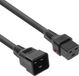 ACT Netsnoer C19 IEC Lock - C20 zwart 1 m