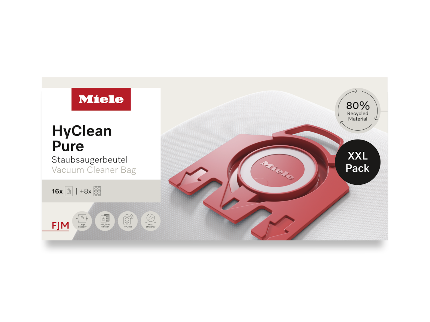 Miele HyClean 3D Efficiency FJM XXL Stofzuigerzakken - 16 stuks