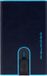 Piquadro Blue Square Credit Card Case Slider RFID Night Blue