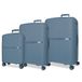 Movom Noon Kofferset, blauw, 56/66/76 cm, stijf, polypropyleen, TSA-sluiting, 219,5 l