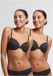 Urban Classics Basic Cotton Lace 2Pack BH - 85B - Zwart/Zwart