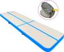 Syfax Gymnastiekmat met pomp opblaasbaar 600x100x20 cm PVC blauw