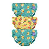 Bambino Mio Tropical Reusable Swim Diaper, S (<6 Months), 3 Pack