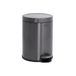 Rubbermaid Roestvrijstalen ronde opstapvuilnisbak voor thuis en badkamer, 1,6 gallon, houtskool