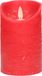 Anna's Collection Led kaars/stompkaars - rood - H12,5 x D7,5 cm - wax - bewegende vlam