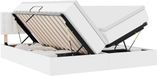 vidaXL Opbergbed met LED en opslag, Zuiver Wit, 180 x 200 cm, Kunstleer