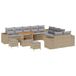 vidaXL Banc de jardin beige polyrattan