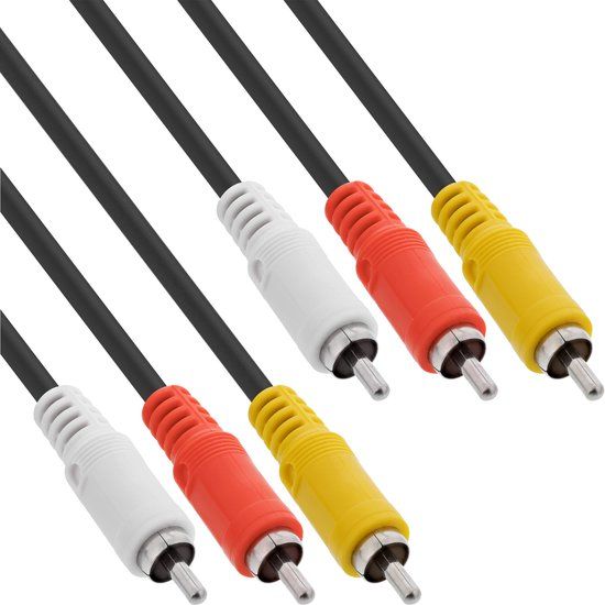 InLine Cinch-kabel, audio/video 3x Cinch, male / male, 1,5m
