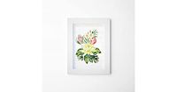 Homemania Foto met natuurlijke lijst, bloemen, muurkunst, voor woonkamer, meerkleurig, 30 x 3,6 x 40 cm, HOMRK-FRAME-008, polyester, MDF