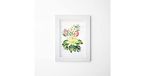 Homemania Foto met natuurlijke lijst, bloemen, muurkunst, voor woonkamer, meerkleurig, 30 x 3,6 x 40 cm, HOMRK-FRAME-008, polyester, MDF
