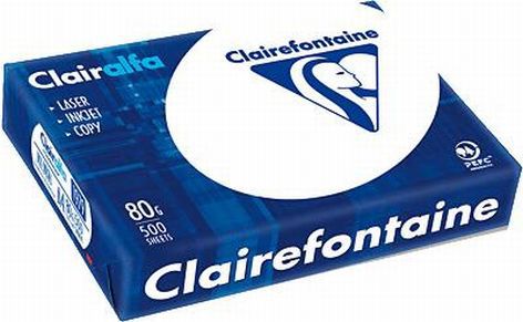 Clairefontaine Clairalfa A4 80 g/m² Printpapier - 500 vellen - Wit