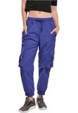 Urban Classics High Waist Crinkle Nylon Cargobroek Blauw/Paars M