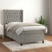 Maison Exclusive - Lit boxspring avec matelas, gris clair, 80 x 200 cm, velours