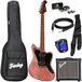Fazley Elektrische Gitaarset - incl. tas, band, kabel - Maverick Rood