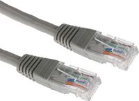 RS PRO Ethernetkabel Cat.5e, 5m, grijze patchkabel, A RJ45 U/UTP stekker, B RJ45