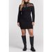 GUESS Diana Ls Bandage Robe Jet Black A996 Taille: 38