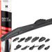 AMiO Balai d'essuie-glace hybride universel 22 (550mm) Multiconnect - 11 Adaptateurs