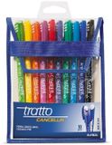Tratto 834700 gelpen Zwart, Blauw, Groen, Lichtblauw, Lichtgroen, Oranje, Rood, Geel 10 stuk(s)