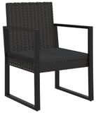 Chaise de jardin noire avec coussins et design moderne