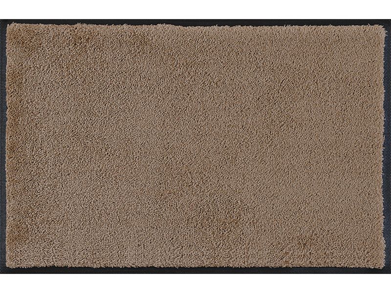 Wash+Dry Taupe Indoor Rectangular Doormat - 50x75cm