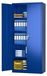 Armoire en acier, 180x80x40 cm, avec 4 étagères réglables, bleu, pour utilisation en atelier