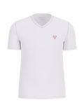 Guess T-shirt met V-hals logo driehoek wit