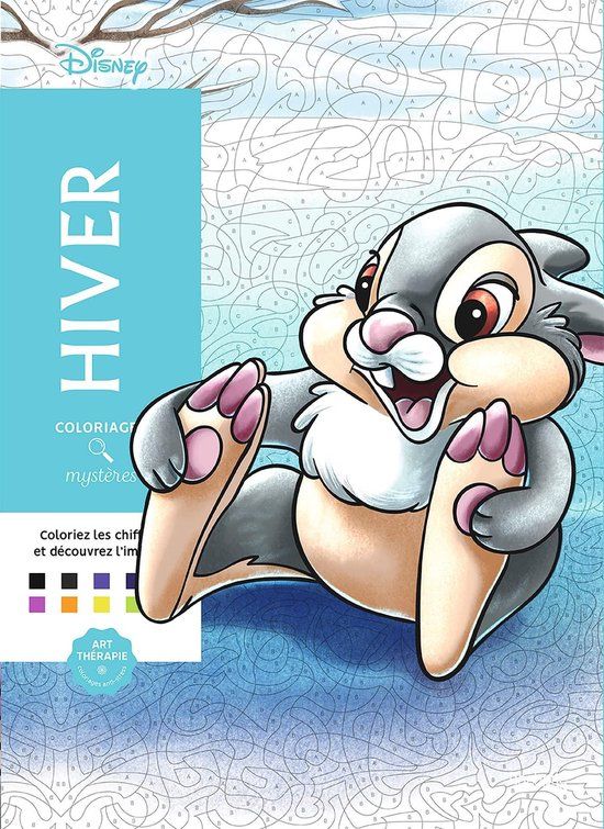 hachette pratique Coloriages Mystères Disney Hiver - Kleuren op nummer Kleurboek voor volwassenen - 128 pagina's - 14+