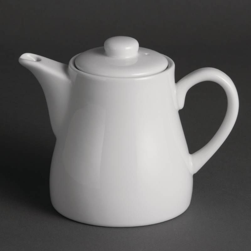 Olympia Witte porselein theepot 50 cl - 4 stuks
