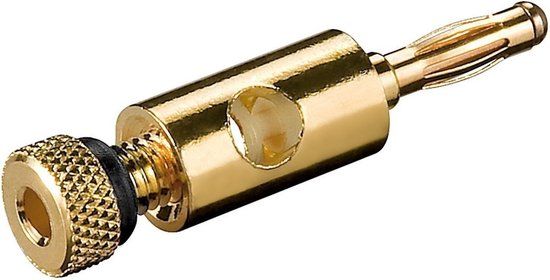 Goobay Banaan connector voor luidsprekerkabel - metaal / verguld / zwart - 1 stuk(s)