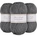 Utopia Crafts Super Aran brei- en haakgaren 3X 100g (rookgrijs)
