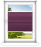 time4blinds - Plisségordijn zonder boren op maat gemaakt - Vouwgordijn - Plisségordijn privacy en zonwering - Eenvoudige installatie - Kant-en-klaar plisségordijn - 90x60 cm - Pruim