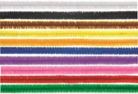 Glorex Hobby Chenilledraad - 20x - regenboog mix - 50 cm - hobby/knutsel materialen