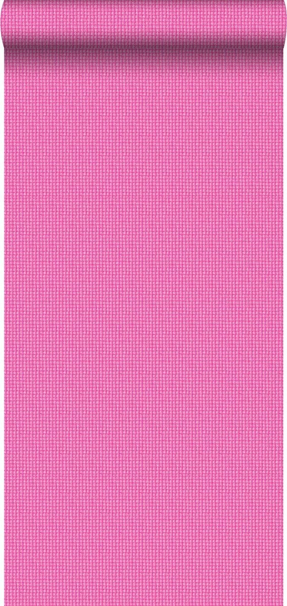 Esta Home behang geborduurd motief roze - 138133 - 53 cm x 10,05 m