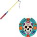 Day of the Dead Ronde lampion 25 cm Day of the Dead sugarskull avec bâton de lampion - Halloween trick or treat lampion décoration