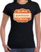 Bellatio Decorations Shoppartners Bv Cadeau t-shirt voor de beste barvrouw voor dames - zwart met oranje - barvrouwen - kado shirt / kleding - moederdag / collega XS