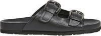 Pepe Jeans Dames Sandalen Leer Zwart Platte sandalen