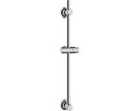 WENKO Douchestang RVS chroom, lengte 70cm, diameter 22mm, met douchekophouder en 2 wandsteunen