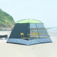 pro.tec Paviljoen Beekdaelen met klamboe 305x305x213 cm grijs