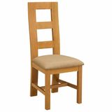 vidaXL Eetkamerstoel 2 stuks Massief Eikenhout Beige 45 x 51 x 105 cm