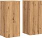 vidaXL Plantenstandaards 2 stuks, 30x30x70 cm, Hout, Artisanaal Eiken