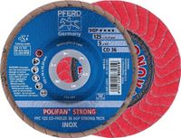 PFERD TOOLS 67789125 PFC 125 CO-FREEZE 50 SGP STRONG INOX Lamellenschijf Diameter 125 mm Boordiameter 22.23 mm Korrelgrootte (num) 50 Legering op kobaltbasis
