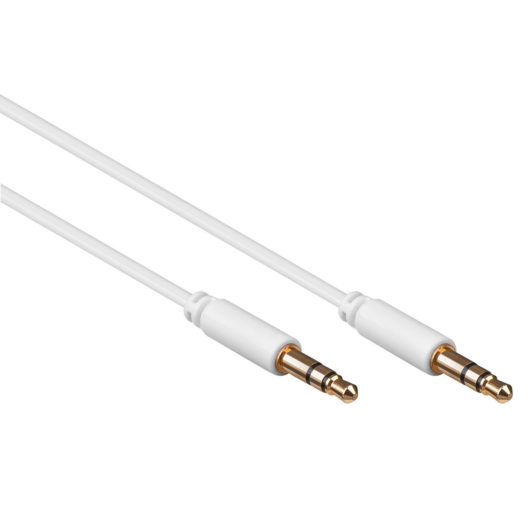 Goobay 3,5mm Jack stereo audio slim kabel - wit - 2 meter