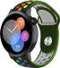 Strap-it Siliconen sport bandje - legergroen/kleurrijk