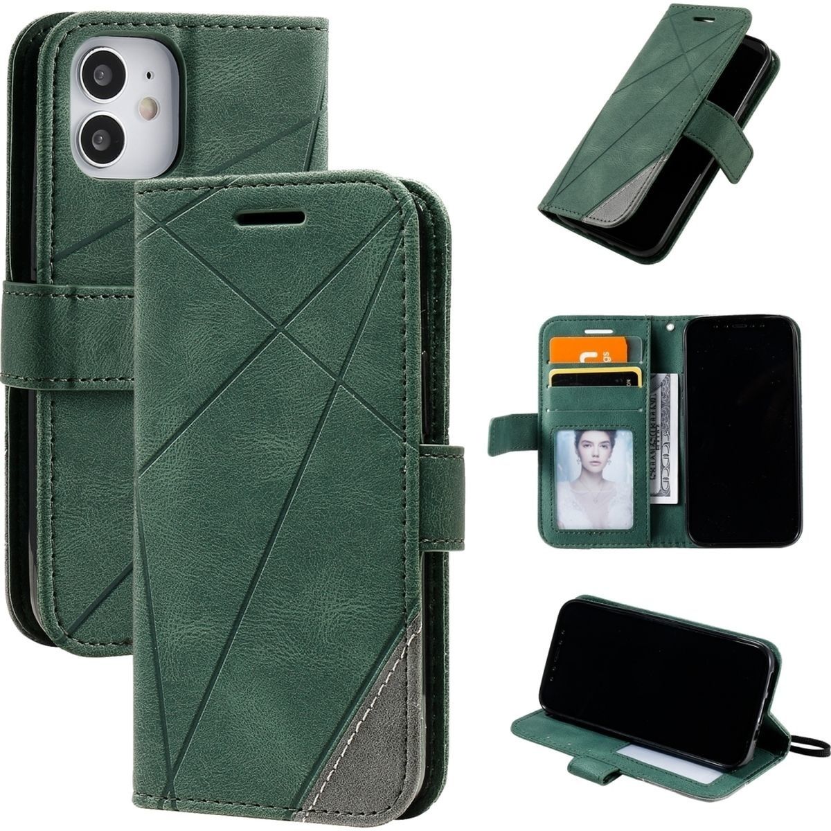 JVS Products SE 2020 Hoesje Bookcase - Apple iPhone SE 2020 - Groen