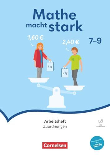 Mathe Cornelsen Mathe macht stark 7.-9. Schuljahr - Sekundarstufe I - Zuordnungen - Arbeitsheft mit Erklärvideos