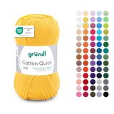 Gründl Cotton Quick Uni breigaren/haakgaren, maïsgeel