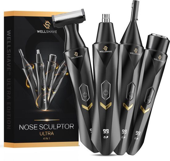Wellshave 4 in 1 Neustrimmer Ultra - All In One Wenkbrauw en Oorhaar trimmer - Neushaartrimmer