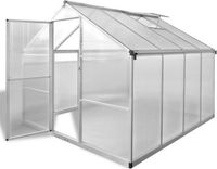 vidaXL Tuinkas met basisframe 6,05 m² versterkt aluminium