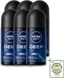 Nivea Men Deep Beat Déodorant Roll-on - 6 x 50 ml
