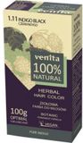 Venita 100% NATURAL BIO ORGANIC Henna HERBAL BOTANICAL PERMANENT VEGAN Haarverf 1.11 Indigo Black 100g